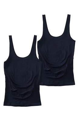 Ingrid & Isabel 2-Pack Belly Support Camisoles Black at Nordstrom,