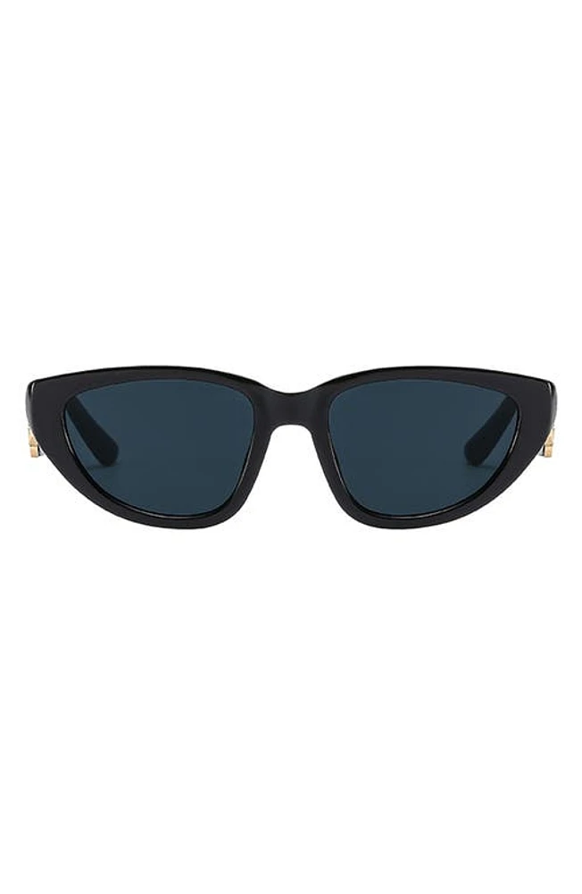 Fifth & Ninth Brynn 56mm Polarized Cat Eye Sunglasses in Black at Nordstrom