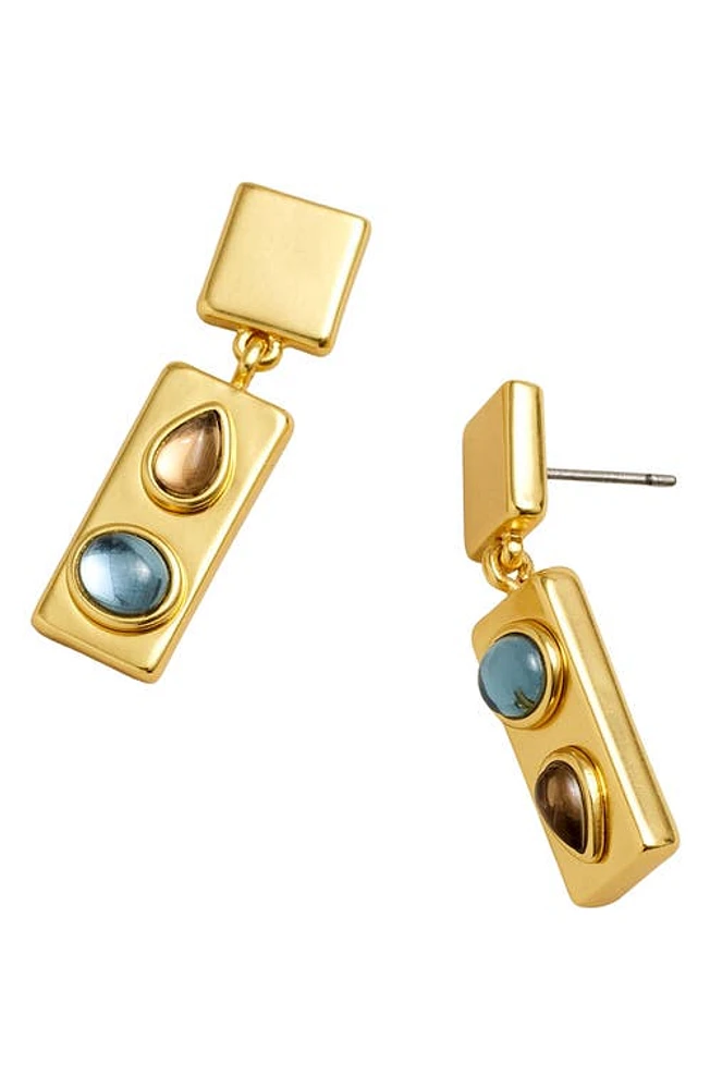 Madewell Stacked Stone Drop Earrings in Vintage Gold at Nordstrom