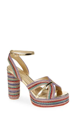 AZALEA WANG Kinslee Platform Sandal Gold Multi at Nordstrom,