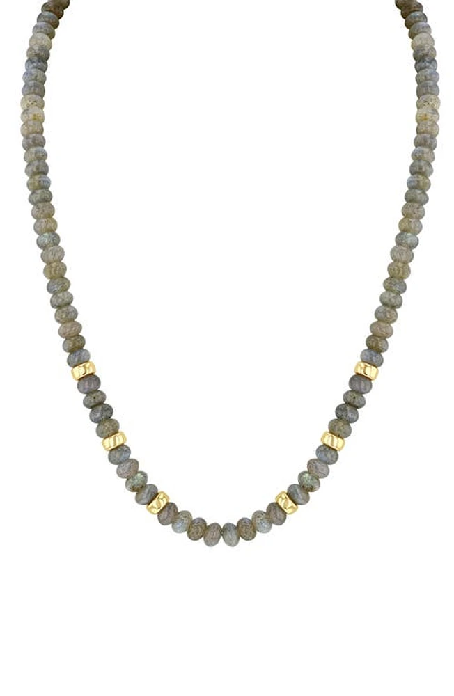 Zoë Chicco Labradorite Beaded Necklace in 14Kyg at Nordstrom, Size 18