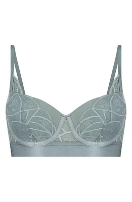 Hunkemöller Luna Underwire Padded Longline Bra in Lead at Nordstrom, Size 32Ddd