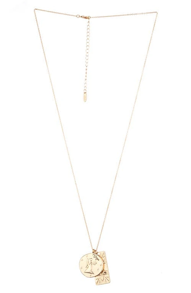 Ettika Long Zodiac Charm Necklace in Virgo at Nordstrom