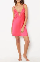 Etam Weekend Lace Trim Chemise Candy-Pink at Nordstrom,