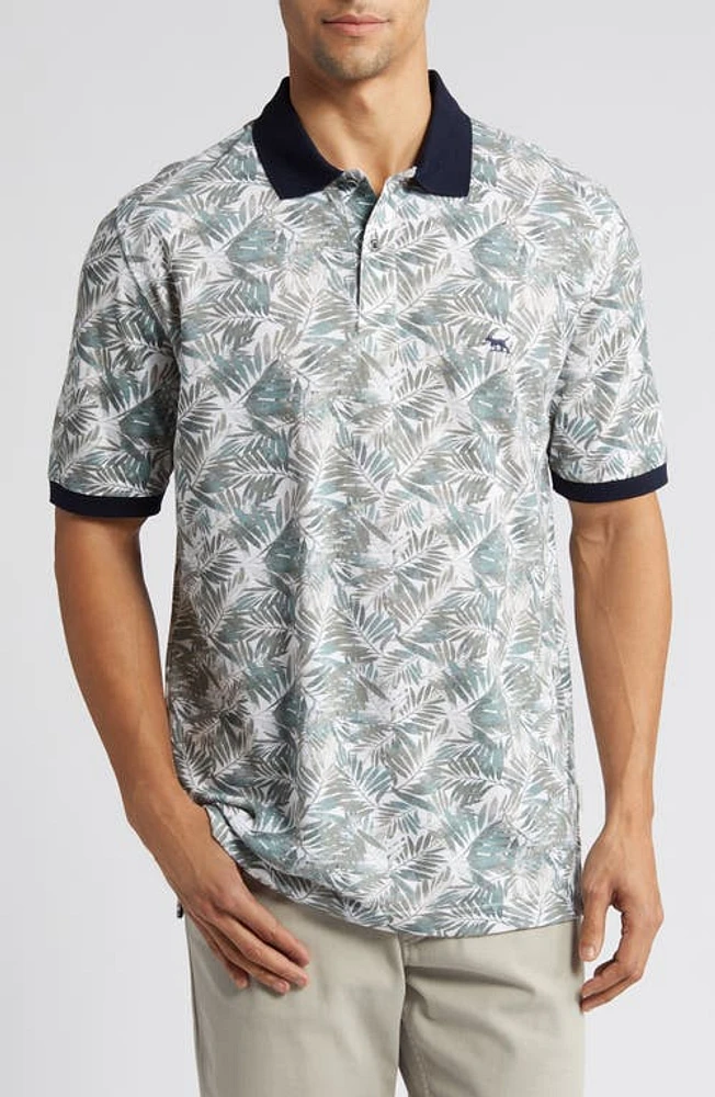 Rodd & Gunn Arundel Original Fit Frond Print Tipped Cotton Polo Fern at Nordstrom,