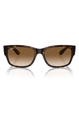 Ray-Ban 58mm Gradient Polarized Rectangular Sunglasses in Havana at Nordstrom