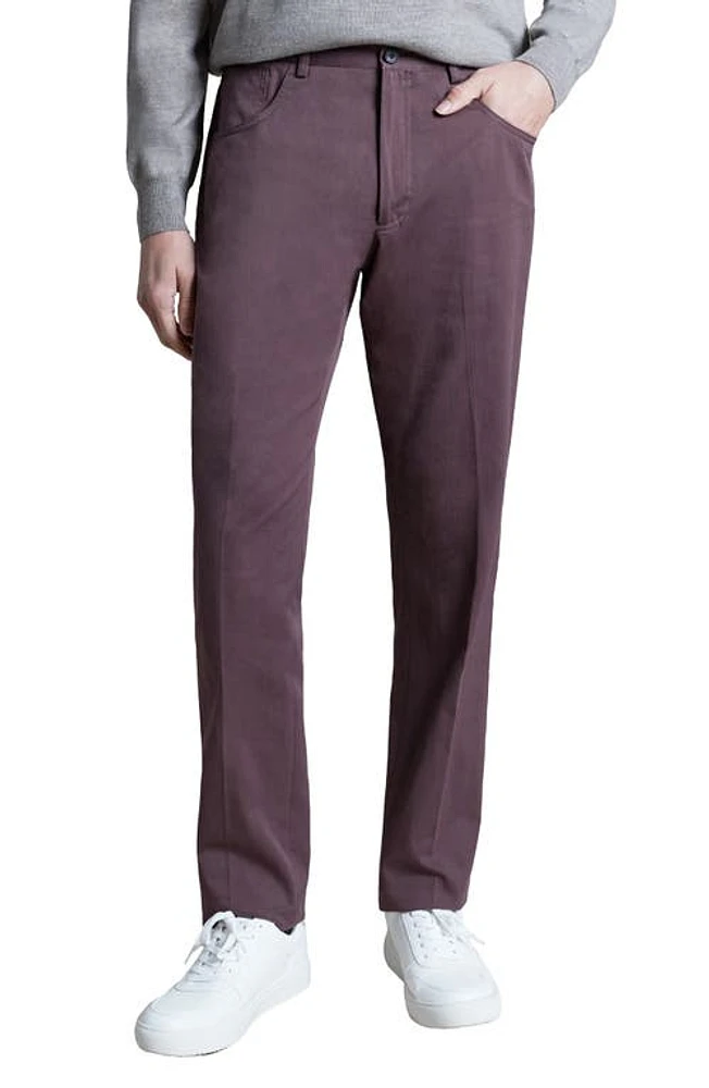 Santorelli Cotton & Cashmere Pants Burgundy at Nordstrom,