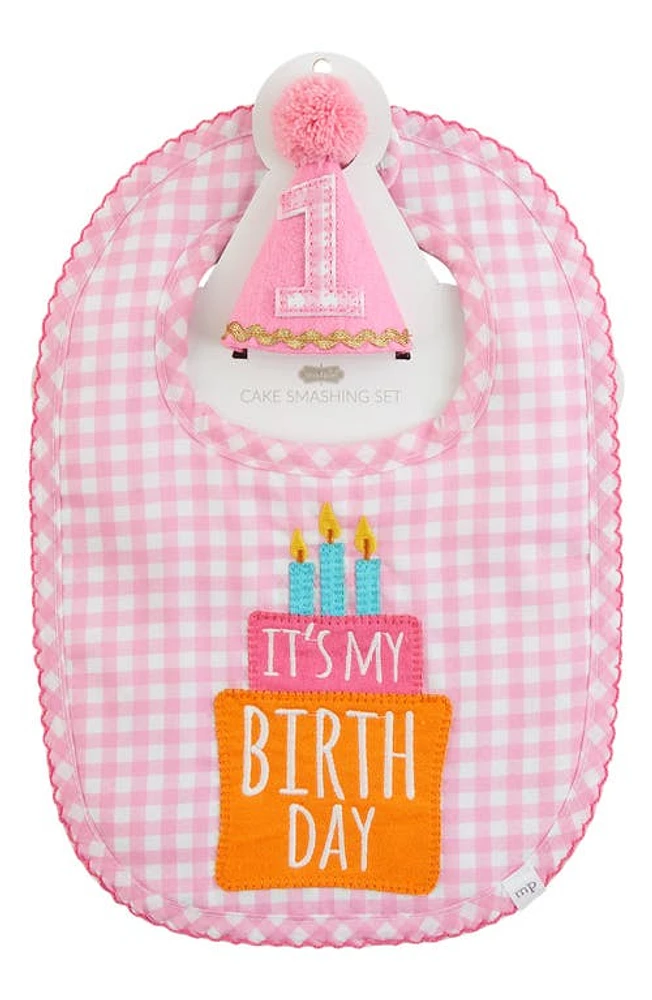 Mud Pie Gingham Cake Smasher Set in at Nordstrom