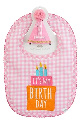 Mud Pie Gingham Cake Smasher Set in at Nordstrom