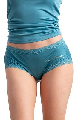 Uwila Warrior Days of the Week Silk Briefs Storm Blue at Nordstrom,