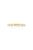 EF Collection Half Marquise Diamond Band in 14K Yellow Gold at Nordstrom, Size 6 Us