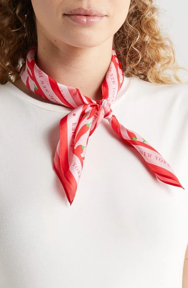 Kate Spade New York peppers silk square scarf in Pale Carnation at Nordstrom