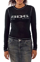 BDG Urban Outfitters Stencil Logo Long Sleeve Graphic T-Shirt in Black at Nordstrom, Size Small