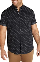 Johnny Bigg Benson Arrow Print Stretch Short Sleeve Button-Down Shirt in Blackdnu at Nordstrom, Size 8X-Large