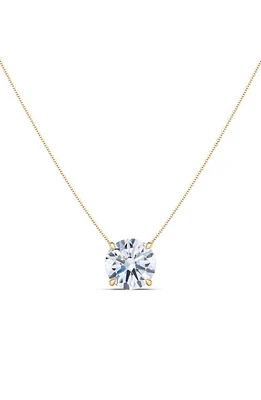 HauteCarat Round Brilliant Lab Created Diamond Pendant Necklace in 18K Gold at Nordstrom