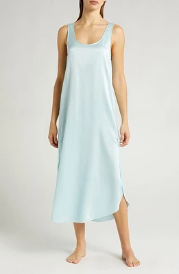 Lunya Tulip Bias Washable Silk Nightgown Infinity Blue at Nordstrom,