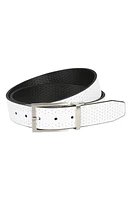 Nike Reversible Perforated Leather Belt White/Black at Nordstrom,