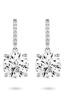 LIGHTBOX Round Lab Grown Diamond Drop Earrings in 4.0Ctw White Gold at Nordstrom