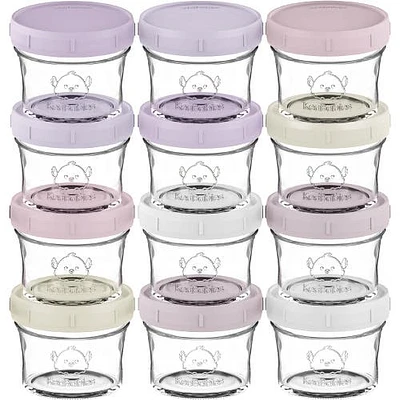 KeaBabies 12-Pack Prep Jars Baby Food Storage Glass Containers in Lilac at Nordstrom