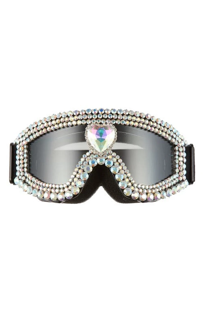 Rad + Refined Crystal Heart Embellished Goggles in Black at Nordstrom