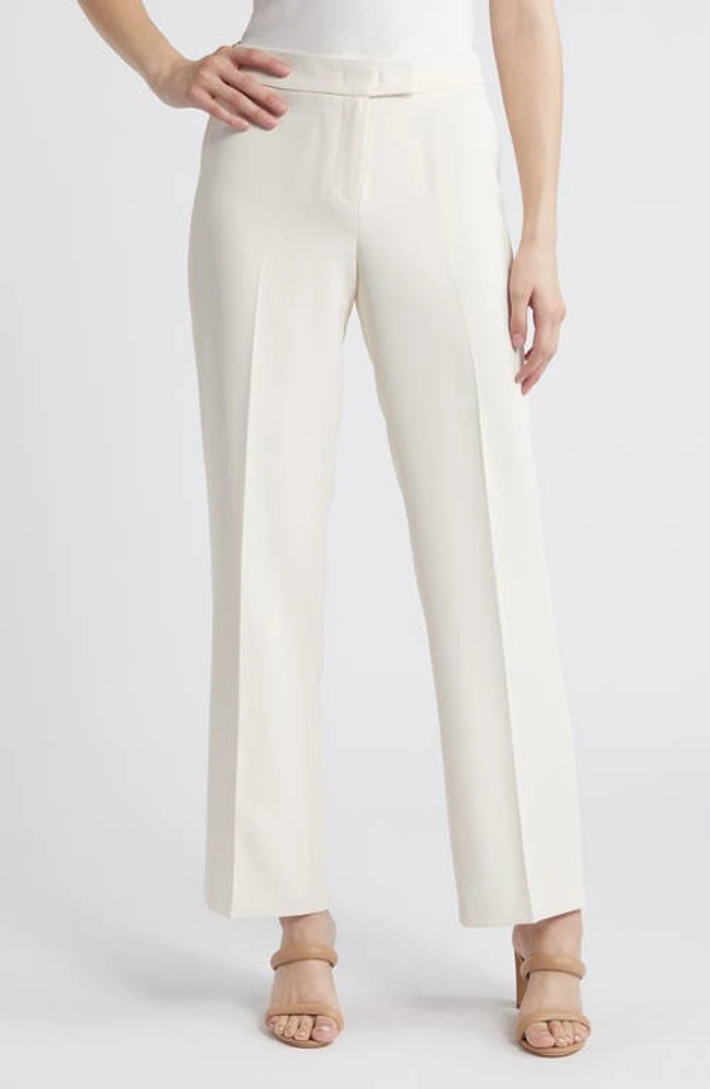 Anne Klein Straight Leg Pants in Anne White at Nordstrom, Size 8