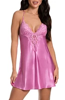 Bloom by Jonquil Juliet Lace Trim Satin Chemise at Nordstrom,