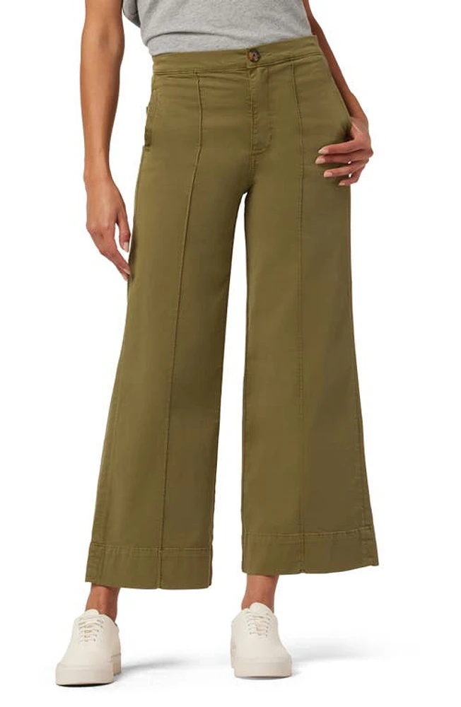 Joe's The Madison High Waist Ankle Wide Leg Trousers Burnt Olive at Nordstrom,