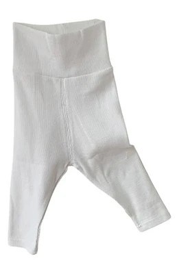 Ashmi & Co. Ayo Rib Cotton Pants in White at Nordstrom, Size 0-3M Us