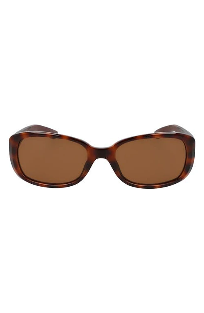 Nike Epic Breeze 135mm Rectangular Sunglasses in Tortoise/Brown at Nordstrom