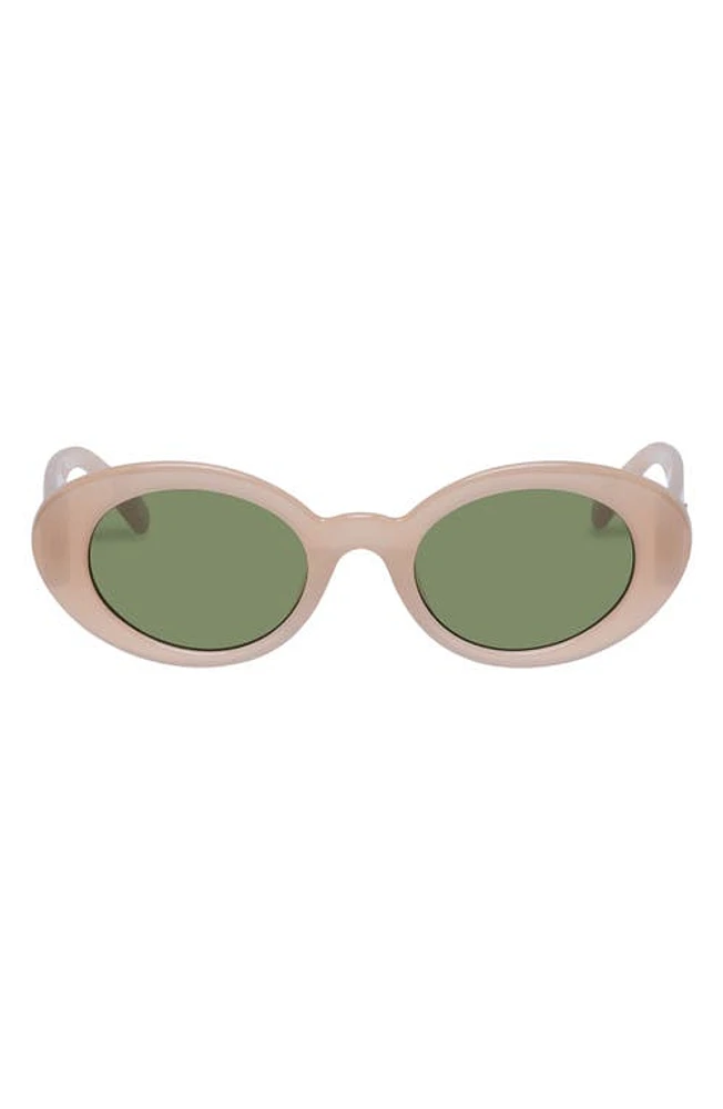 Le Specs Nouveau Vie 50mm Oval Sunglasses in Nude at Nordstrom