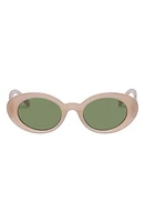 Le Specs Nouveau Vie 50mm Oval Sunglasses in Nude at Nordstrom