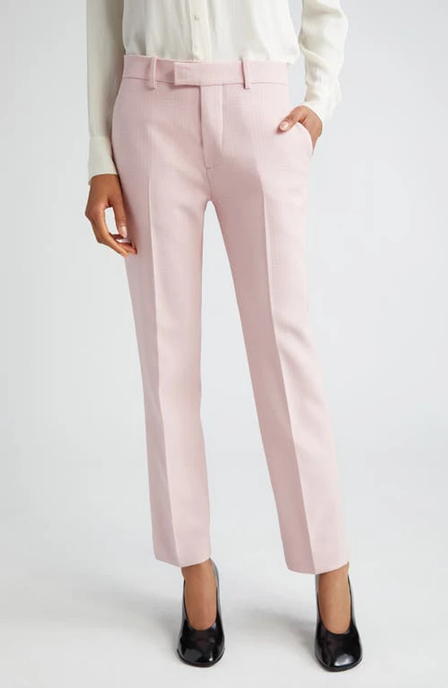 burberry Tailored Straight Leg Wool Trousers Cameo at Nordstrom,