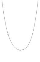 BYCHARI Asymmetric Initial & Diamond Pendant Necklace in 14K Gold-Y at Nordstrom