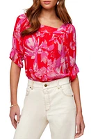 Karen Kane Floral Square Neck Top Print at Nordstrom,