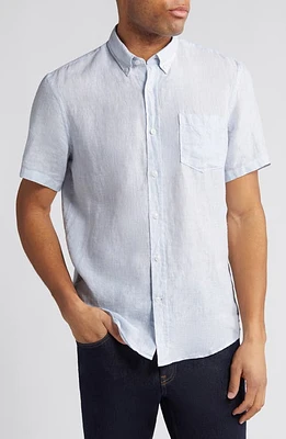 Nordstrom Trim Fit Short Sleeve Linen Button-Down Shirt at Nordstrom,