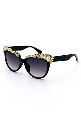 GlamBaby Valentina Cat Eye Sunglasses in Black at Nordstrom