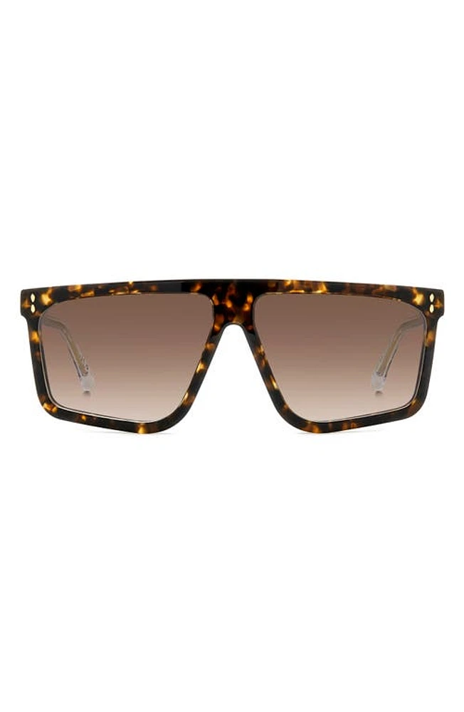 Isabel Marant 61mm Gradient Square Sunglasses in Havana/Brown Gradient at Nordstrom