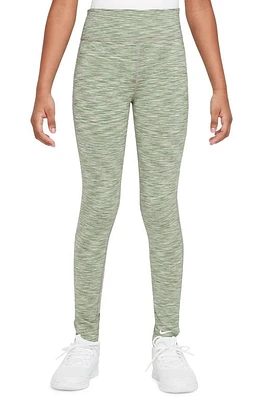 Nike Kids' Dri-FIT Leggings Oil Green/White at