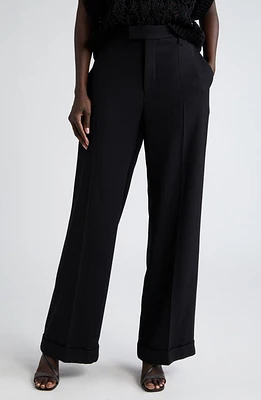 Brunello Cucinelli Twill Straight Leg Trousers Black at Nordstrom, Us