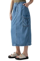 Sanctuary Parachute Chambray Cargo Midi Skirt Sun Drench at Nordstrom,