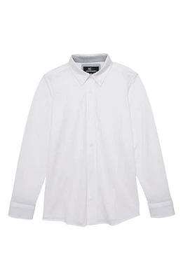 Johnston & Murphy Kids' XC Flex Stretch Button-Up Shirt White Solid at