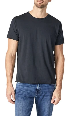 Mavi Jeans Raw Edge Cotton T-Shirt Black at Nordstrom,