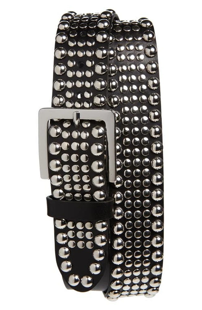 Noon Goons Big Shot Studded Leather Belt Black at Nordstrom, Eu