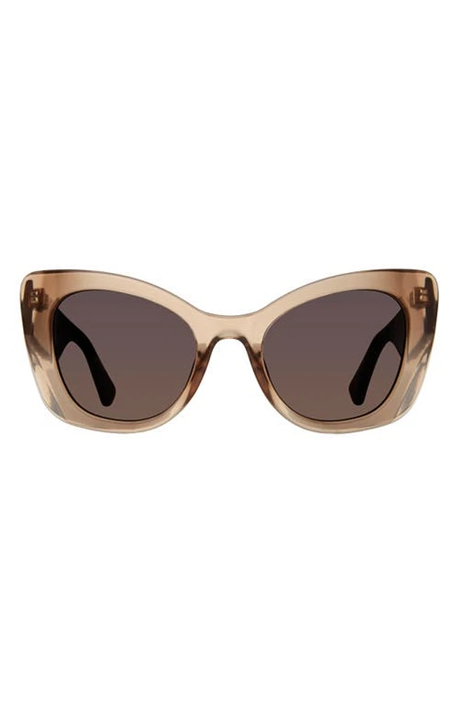 Kurt Geiger London 52mm Gradient Cat Eye Sunglasses in Caramel/Brown Gradient at Nordstrom