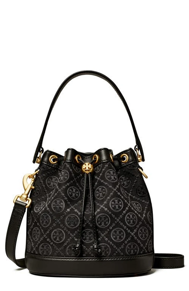 Tory Burch T Monogram Bucket Bag in Black at Nordstrom