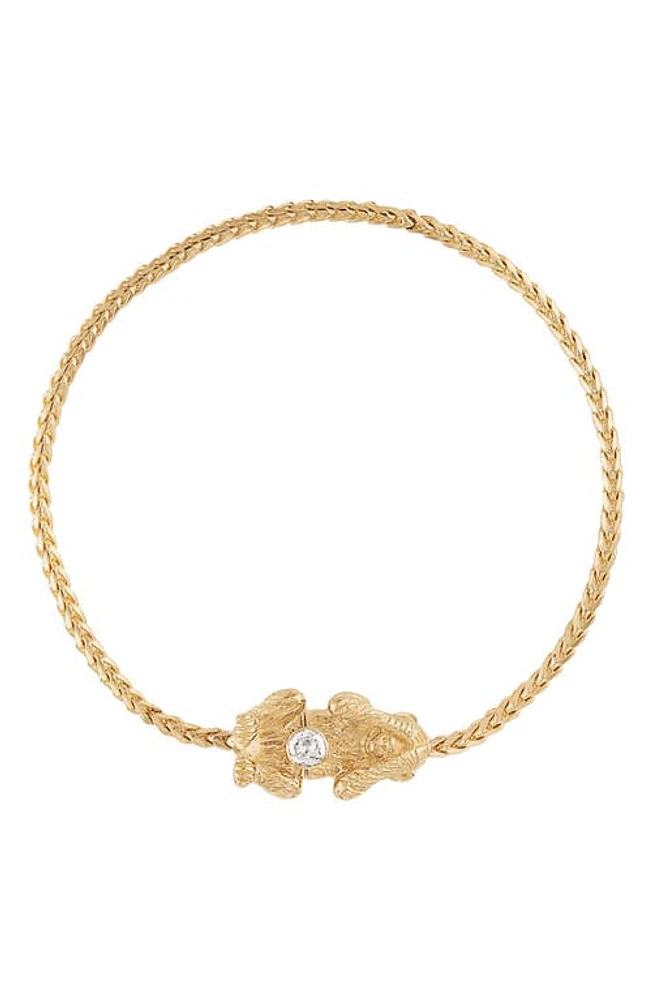 EDEN PRESLEY Wise Monkeys See No Evil Diamond Bracelet in White Diamond at Nordstrom, Size 6.5