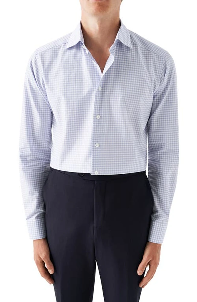 Eton Slim Fit Check Dress Shirt Lt/Pastel Purple at Nordstrom,