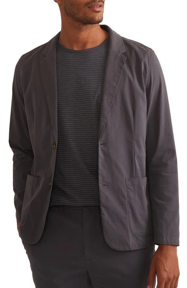 Marine Layer Breeze Water Repellent Stretch Cotton Blend Sport Coat India Ink at Nordstrom,