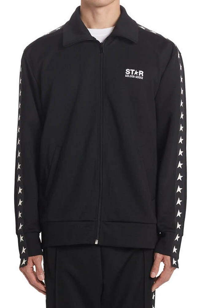 Golden Goose Star Logo Track Jacket Black at Nordstrom,