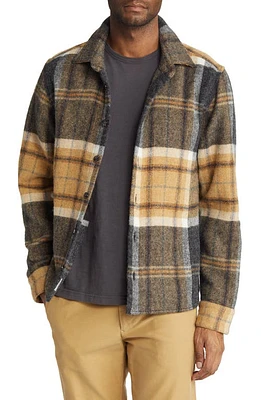 PEREGRINE Check Wool Overshirt in Barney Check at Nordstrom, Size Large